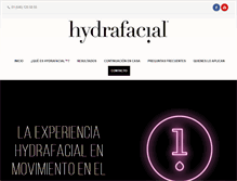 Tablet Screenshot of hydrafacial.com.mx